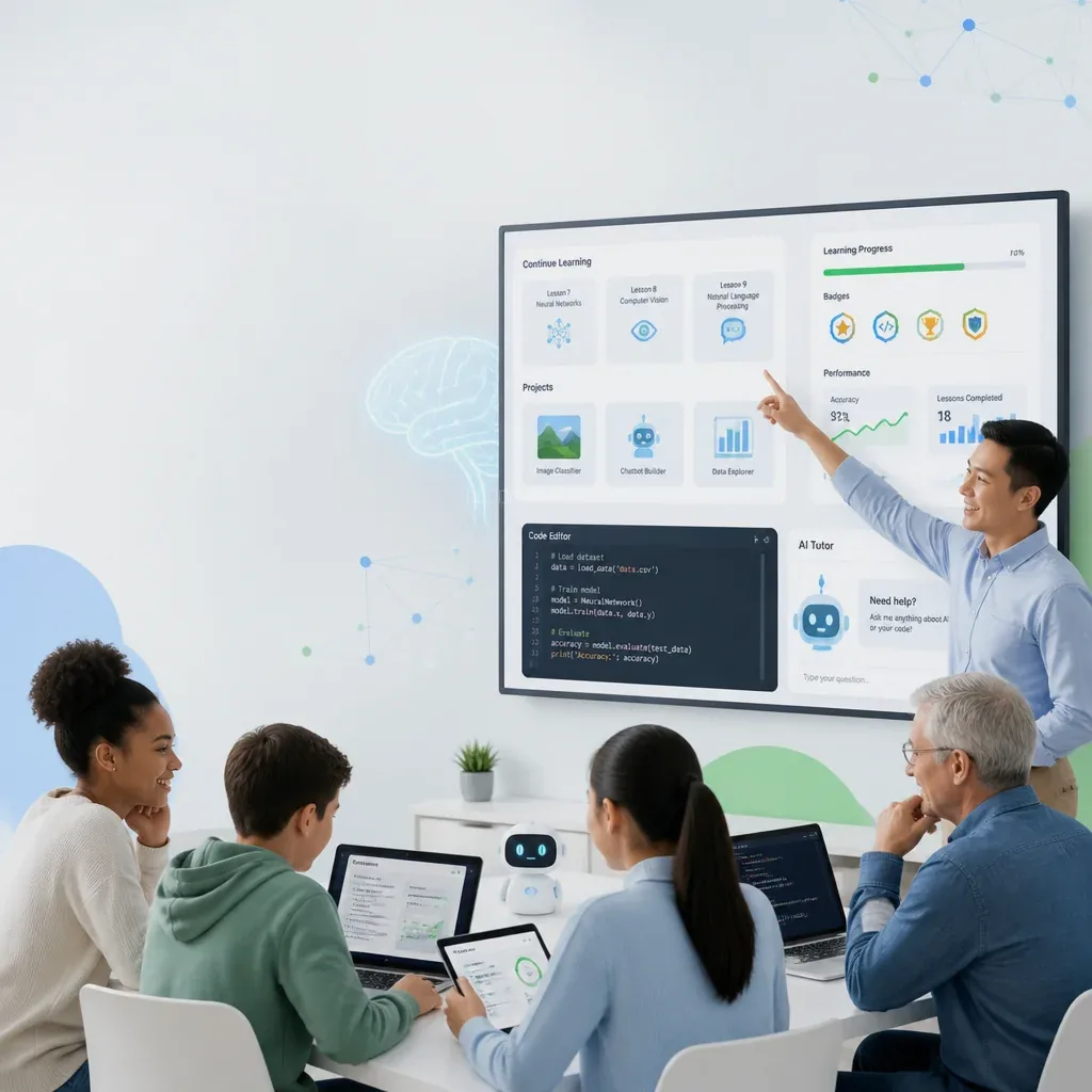 Udeleženci LearnTopAI delajo na podatkovnem projektu